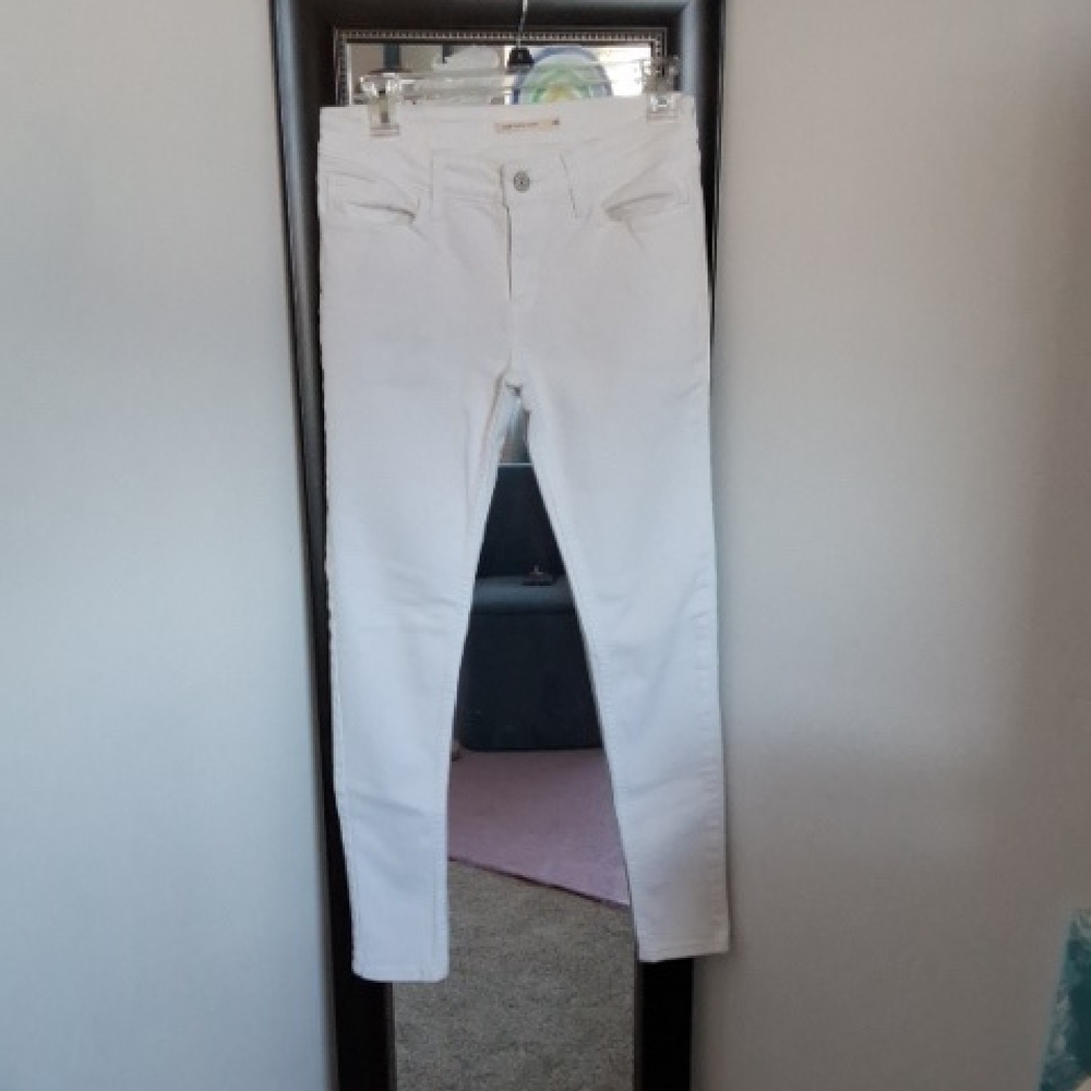 535 Levi Super Skinny White Jeans for Women